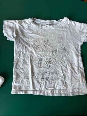 Bobo Choses White Graphic Peace Sign Tee